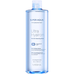 Мицеллярная вода для снятия макияжа с гиалуроновой кислотой SUPER AQUA ULTRA HYALRON MICELLAR CLEANSING WATER